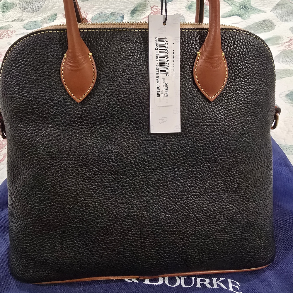 Dooney & Bourke Black and Brown Satchel - Picture 2 of 4